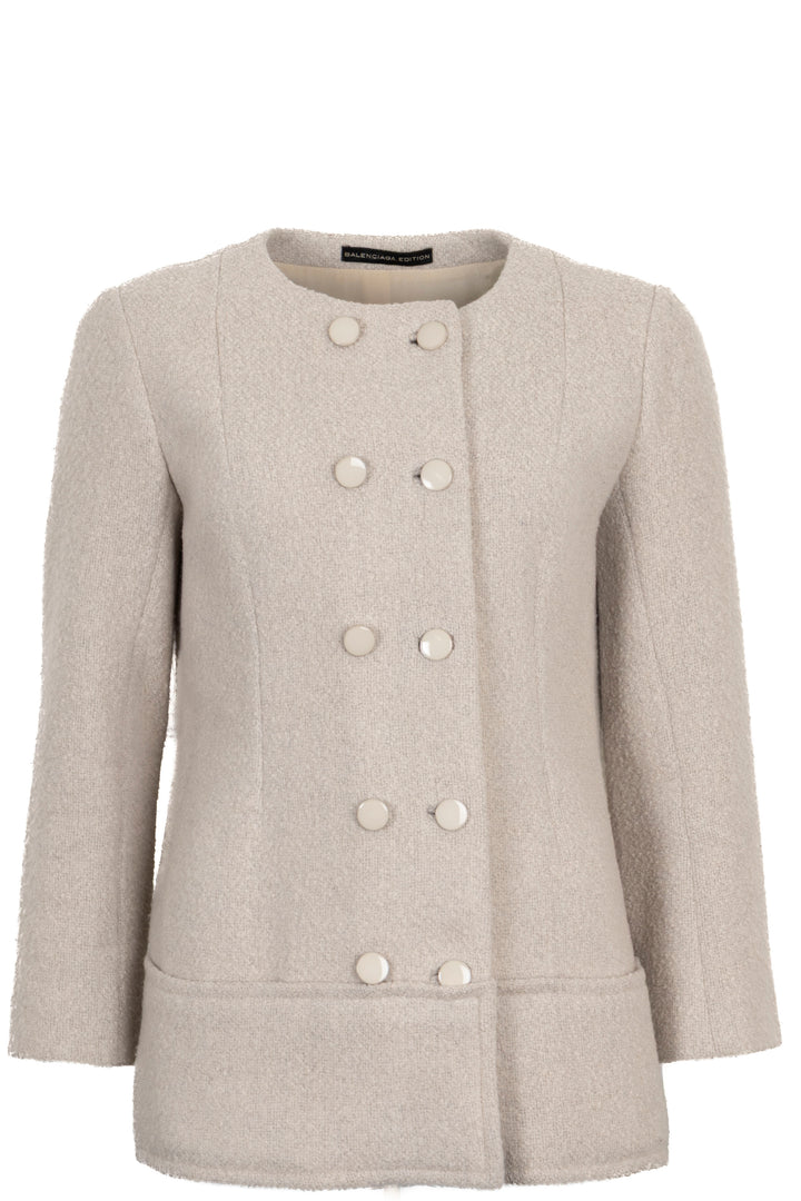 BALENCIAGA by Nicolas Ghesquière Cream Wool Bouclé Jacket