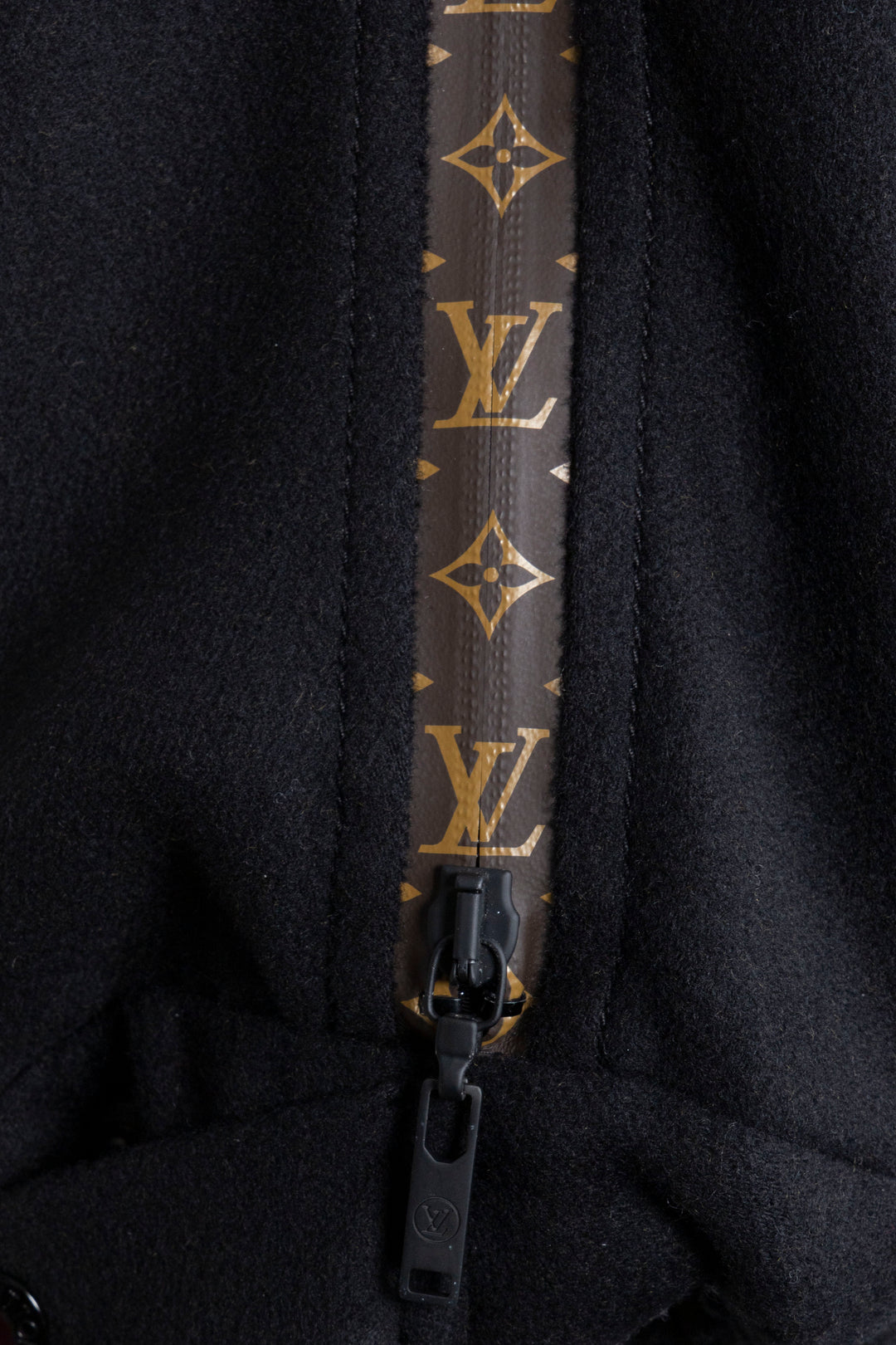 LOUIS VUITTON MNG Detail Zip Bomber Jacket Wool Black