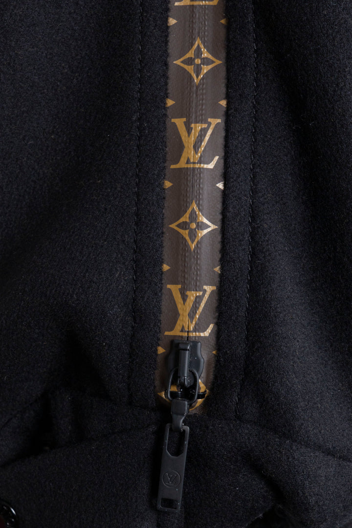 LOUIS VUITTON MNG Detail Zip Bomber Jacket Wool Black