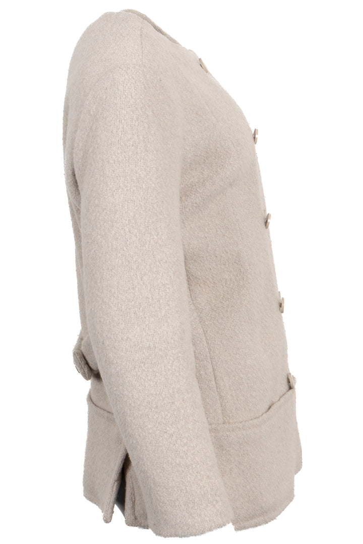 BALENCIAGA by Nicolas Ghesquière Cream Wool Bouclé Jacket