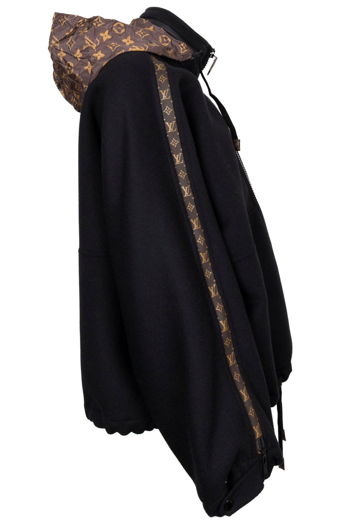 LOUIS VUITTON MNG Detail Zip Bomber Jacket Wool Black