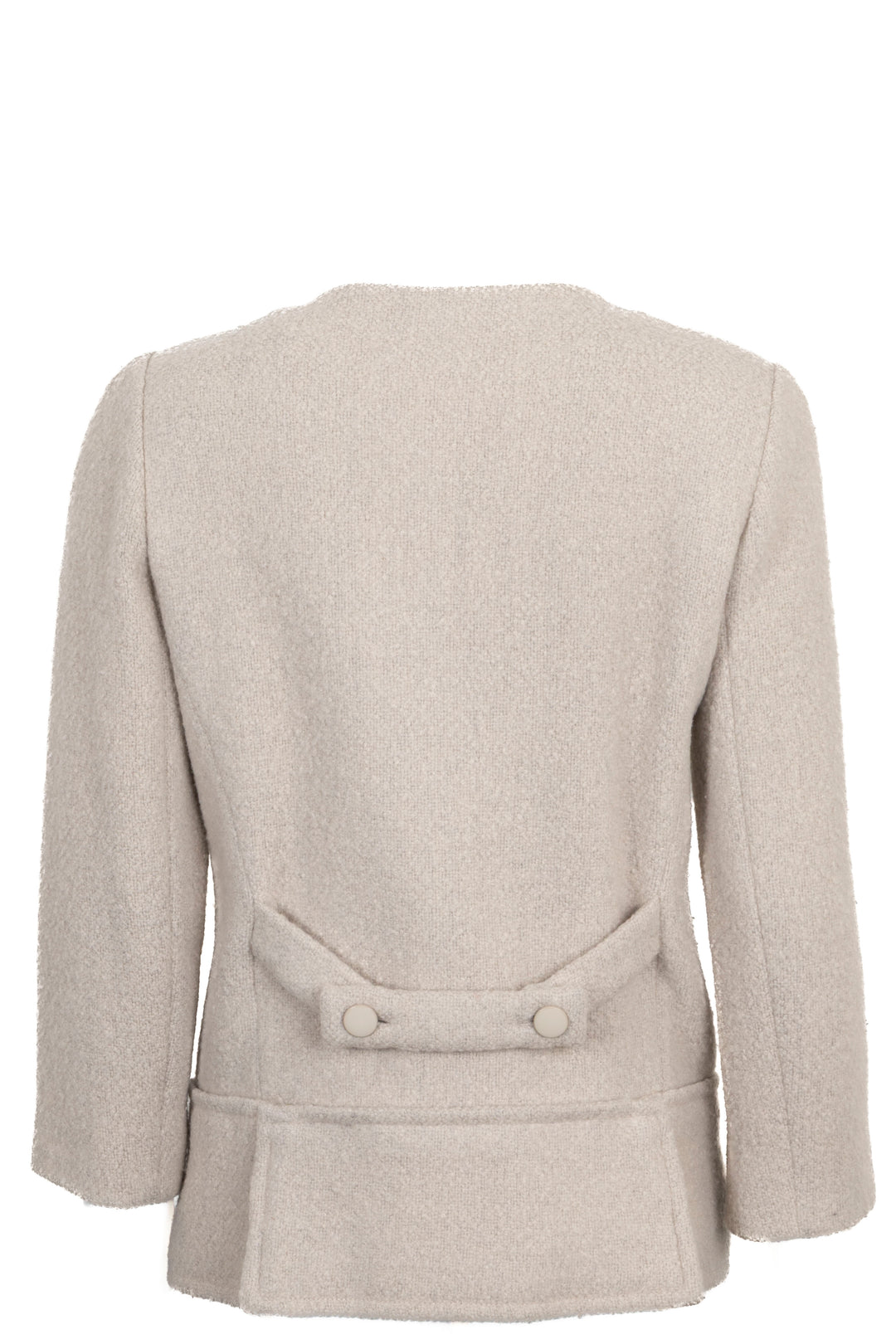 BALENCIAGA by Nicolas Ghesquière Cream Wool Bouclé Jacket