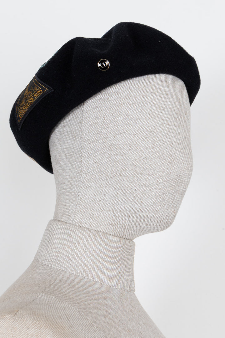 CHRISTIAN DIOR Béret Patches Wool Black