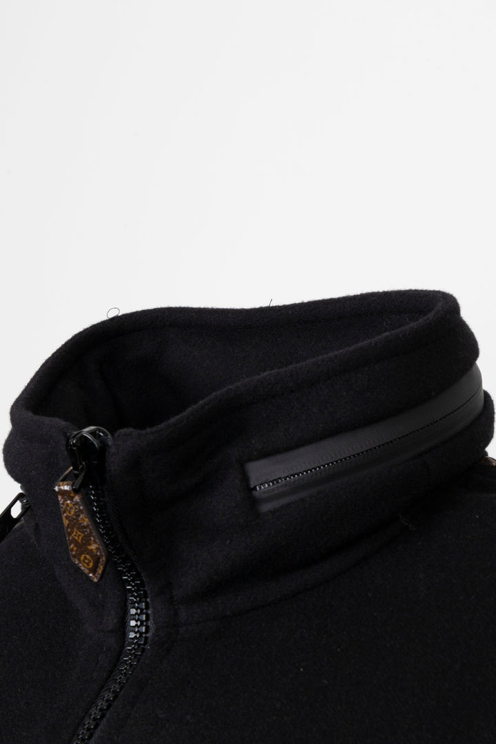 LOUIS VUITTON MNG Detail Zip Bomber Jacket Wool Black