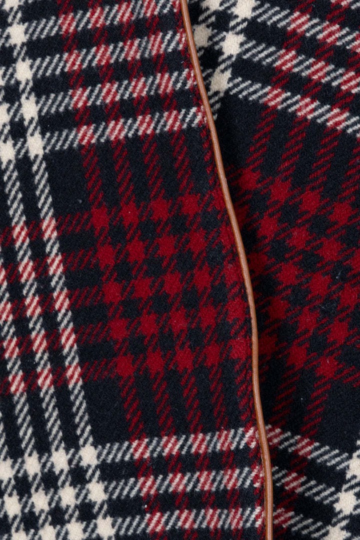 GUCCI Check Interlocking Reversible Poncho Red