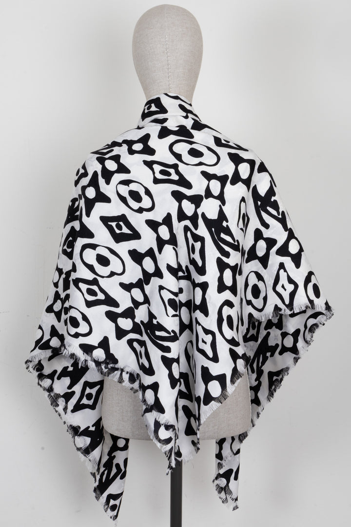 Foulard LOUIS VUITTON x URS FISCHER en soie blanc