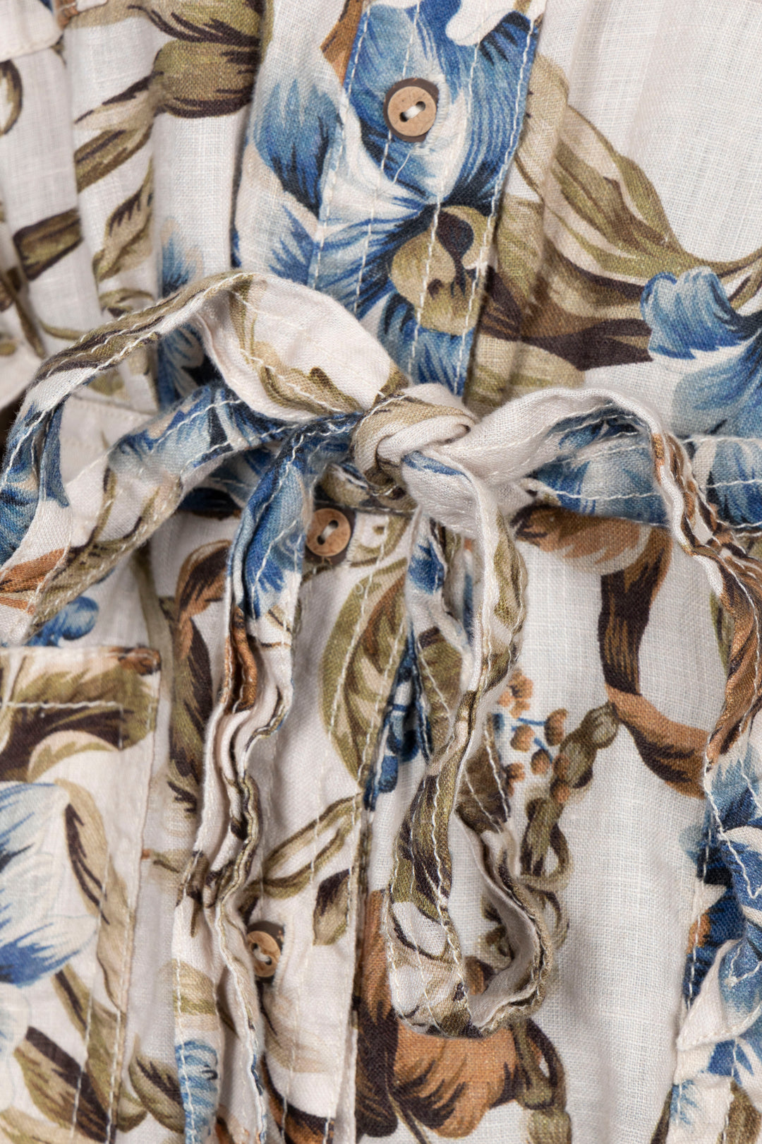 ZIMMERMANN Short Flower Jumpsuit Linen Beige