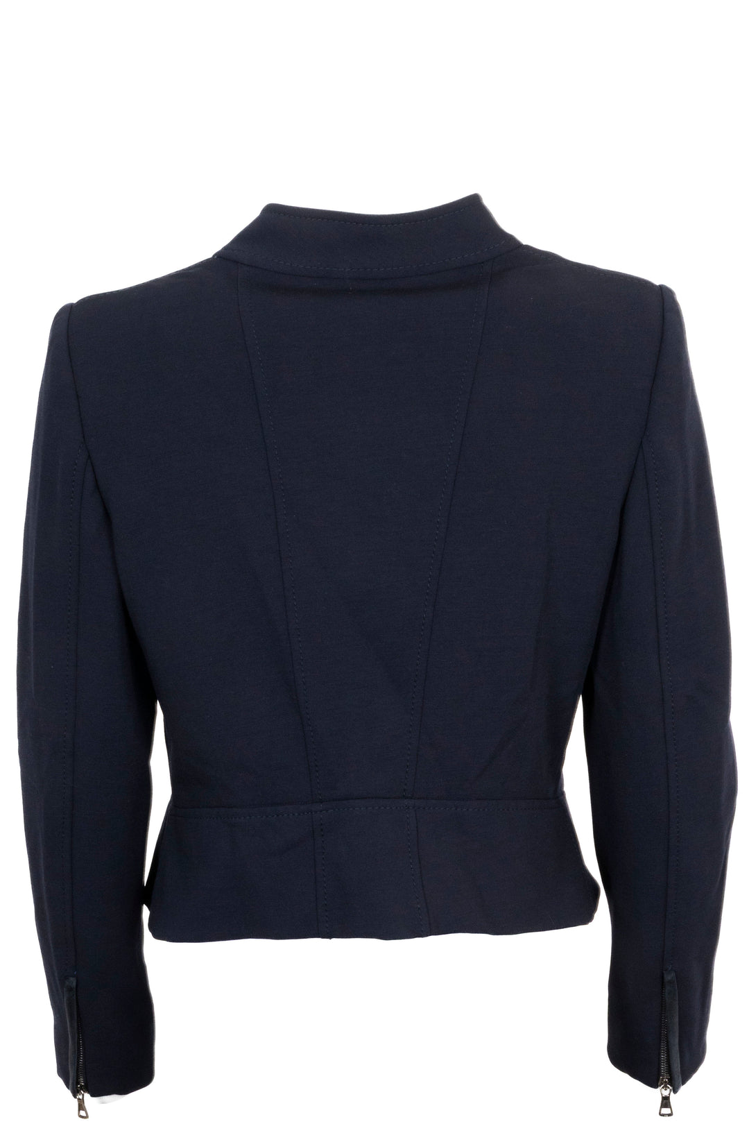 VALENTINO Ruffled Zip Jacket Navy