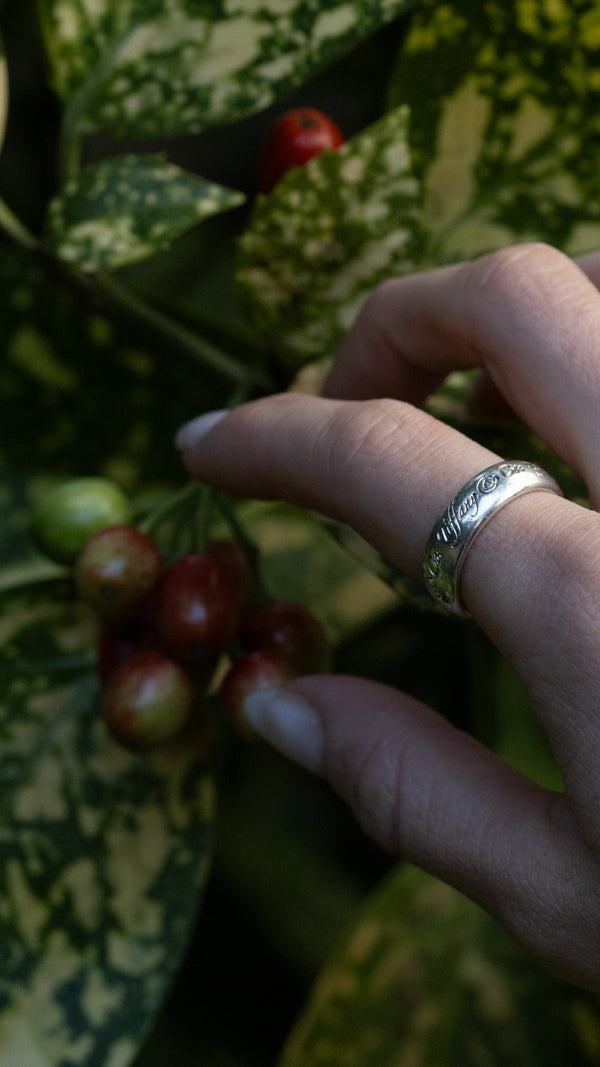 TIFFANY&CO. Engraved Ring Silver