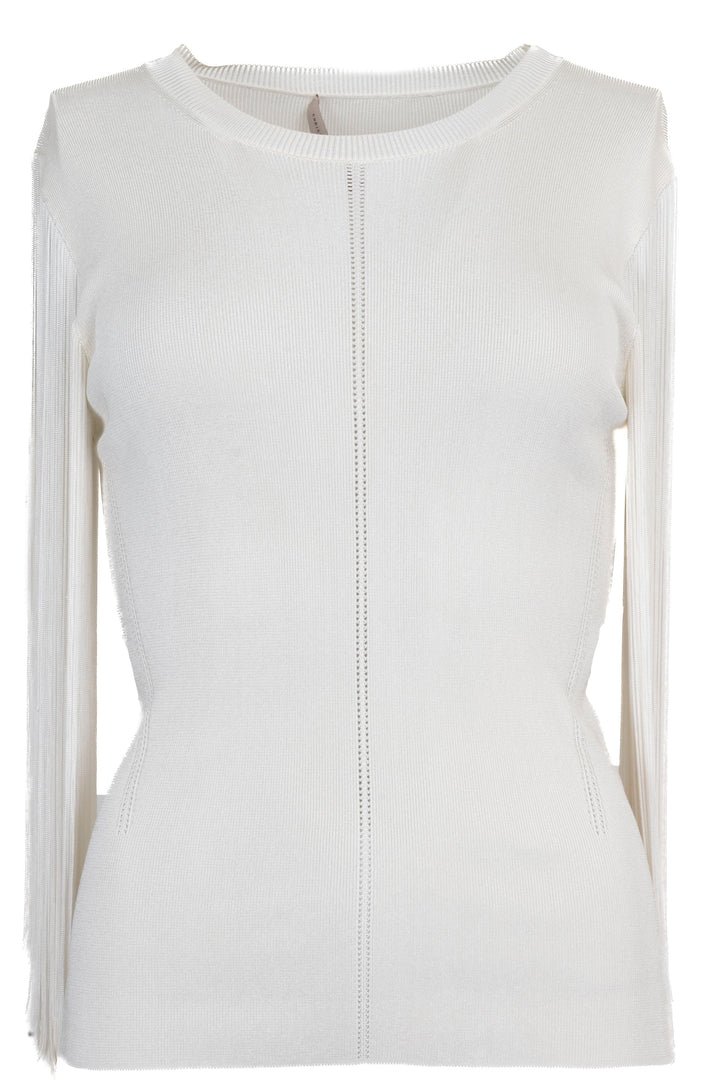 CHRISTOPHER KANE Fringe Top Ivory