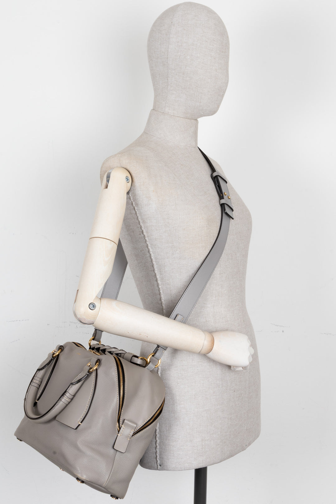 Sac bowling Daria CHLOÉ en cuir gris
