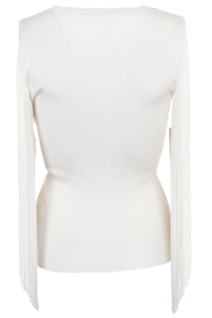 CHRISTOPHER KANE Fringe Top Ivory