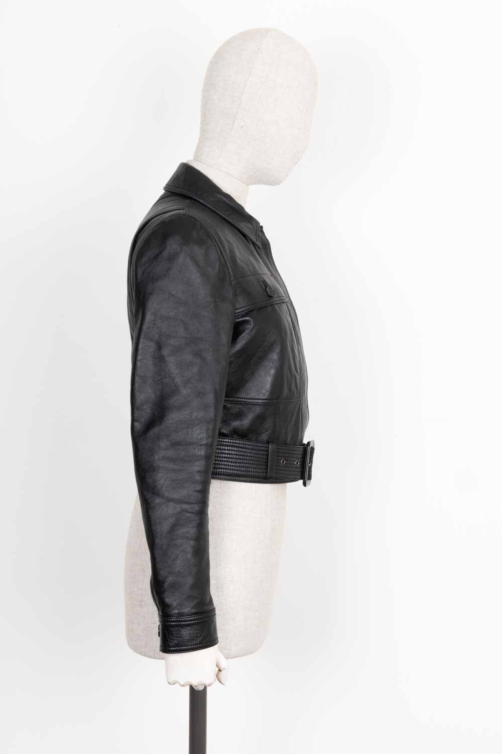 SAINT LAURENT Leather Jacket Black