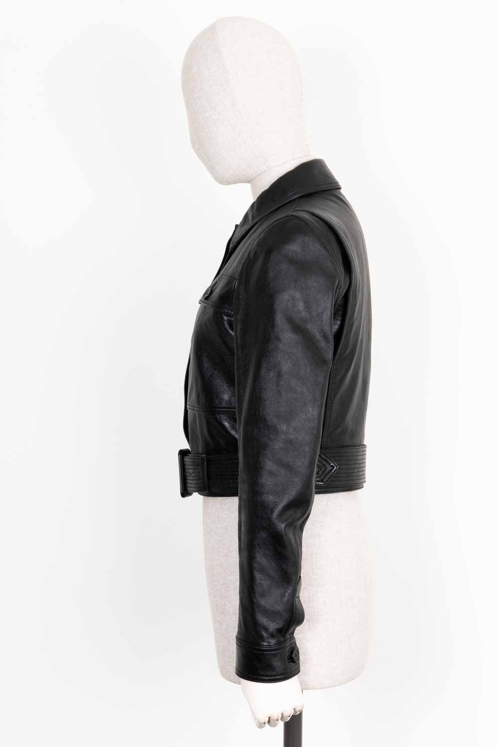 SAINT LAURENT Leather Jacket Black