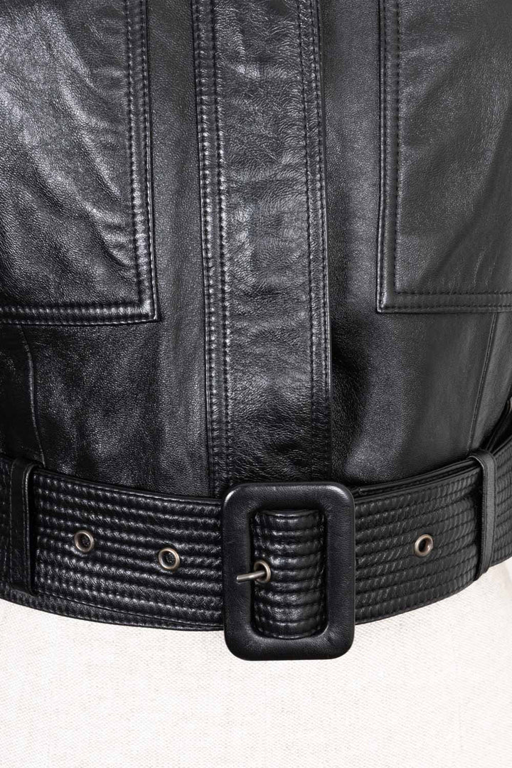 SAINT LAURENT Leather Jacket Black