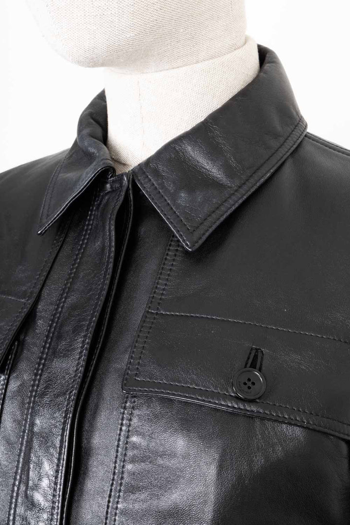 SAINT LAURENT Leather Jacket Black