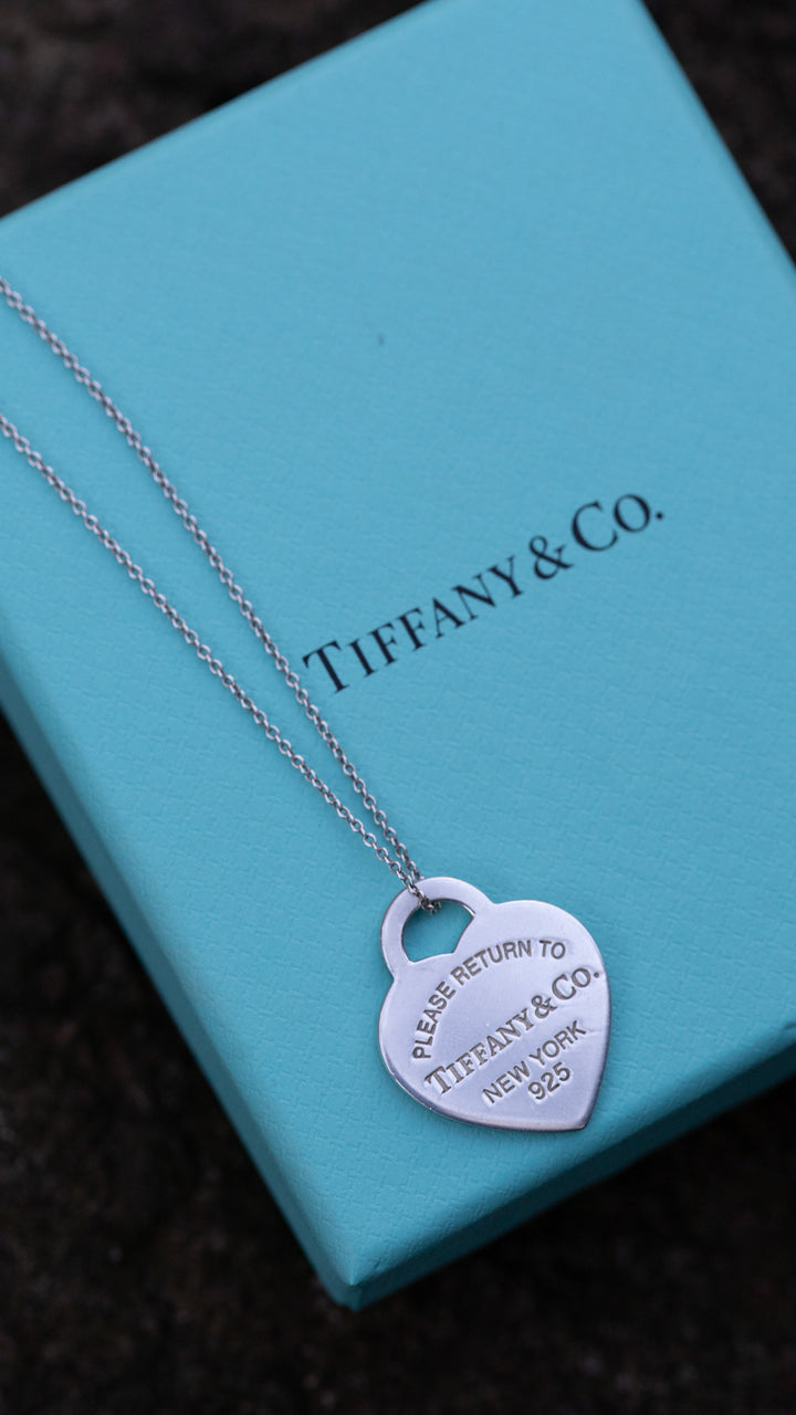 TIFFANY&CO. Return to Tiffany Heart Pendant Necklace Silver