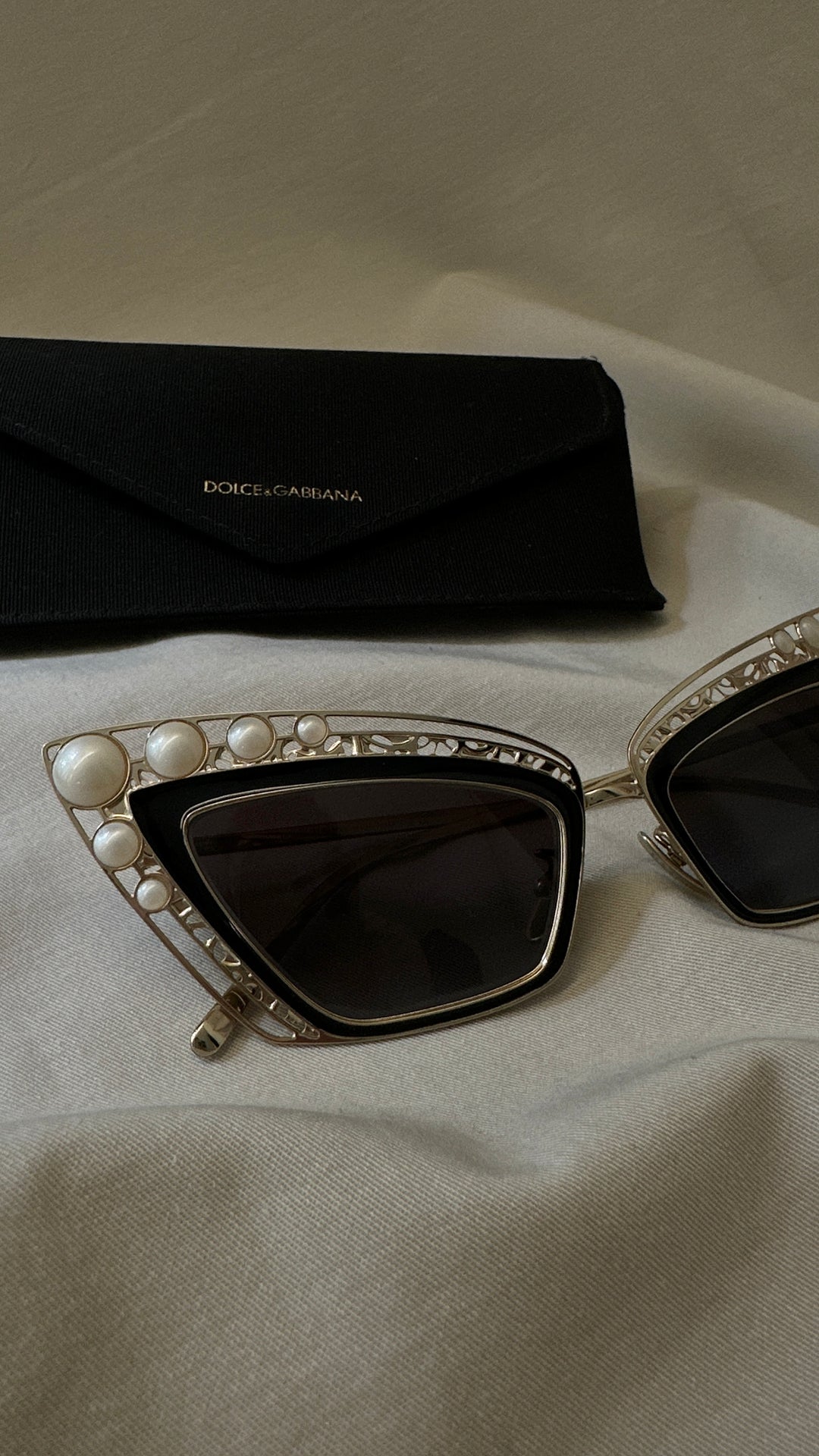DOLCE&GABBANA Cat Eye Sunglasses Pearls 2254H