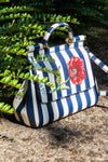 DOLCE&GABBANA Medium Miss Sicily Top Handle Bag Striped with Embroidery