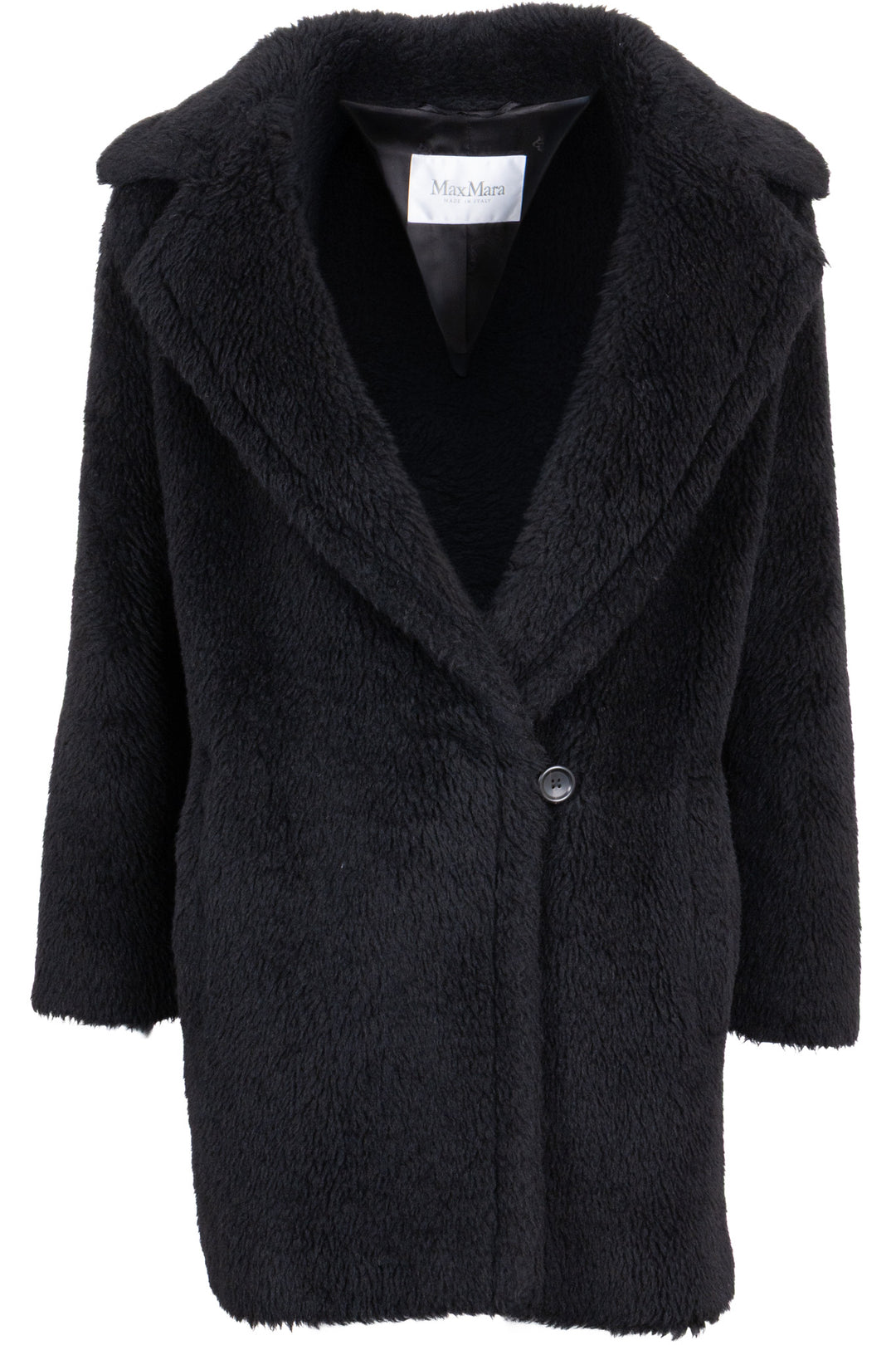 Manteau court Teddy Max Mara en alpaga noir