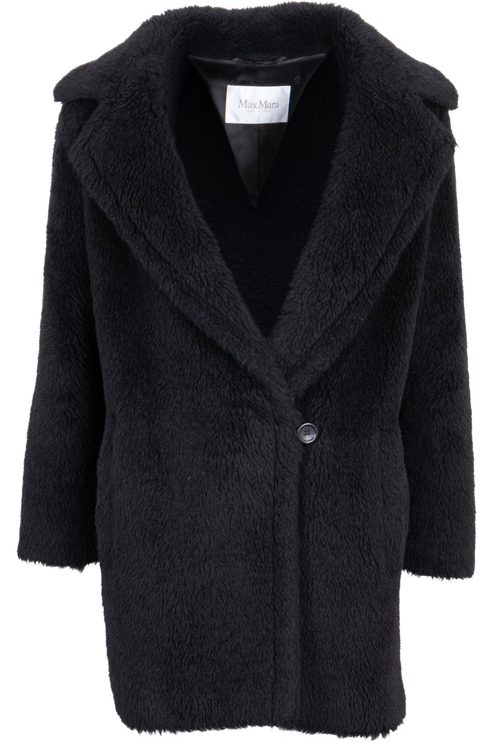 Manteau court Teddy Max Mara en alpaga noir