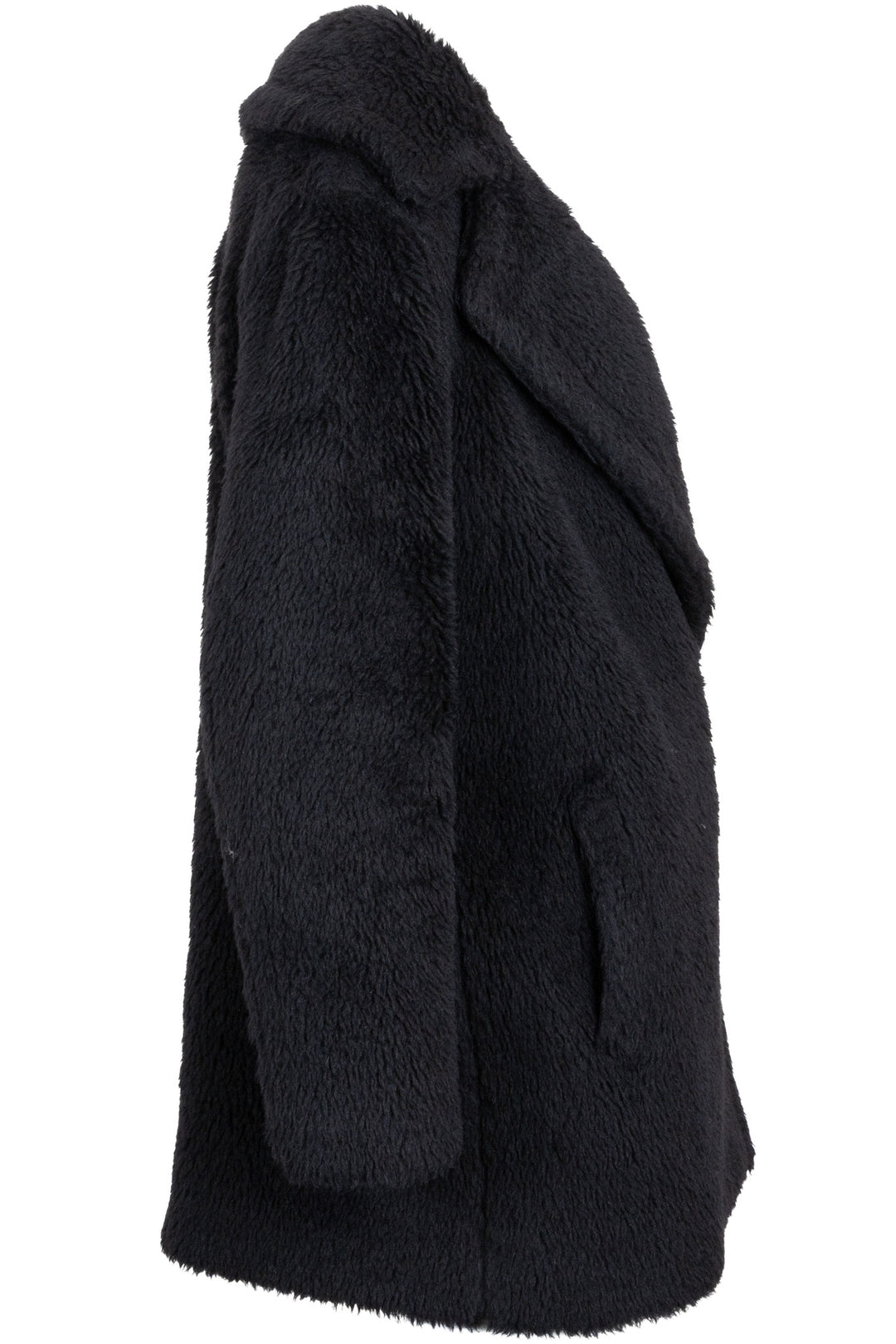 Manteau court Teddy Max Mara en alpaga noir
