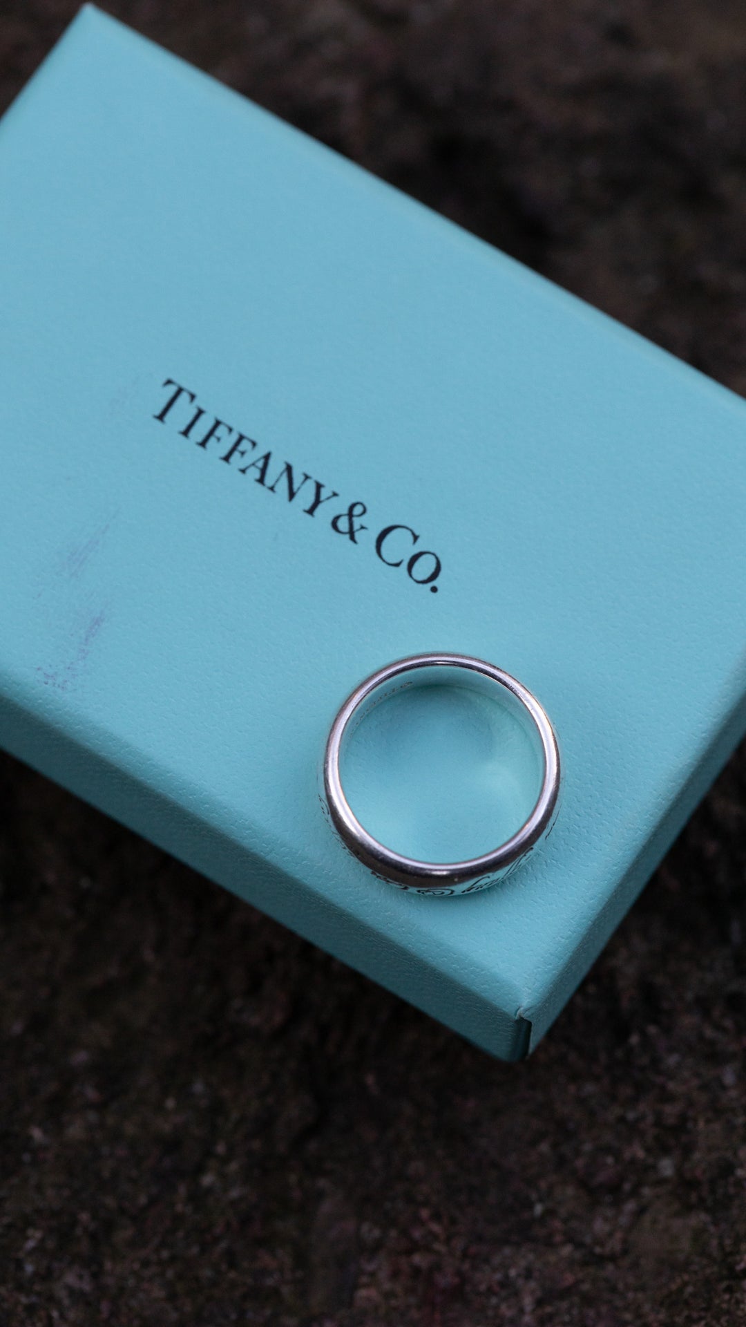 TIFFANY&CO. Engraved Ring Silver