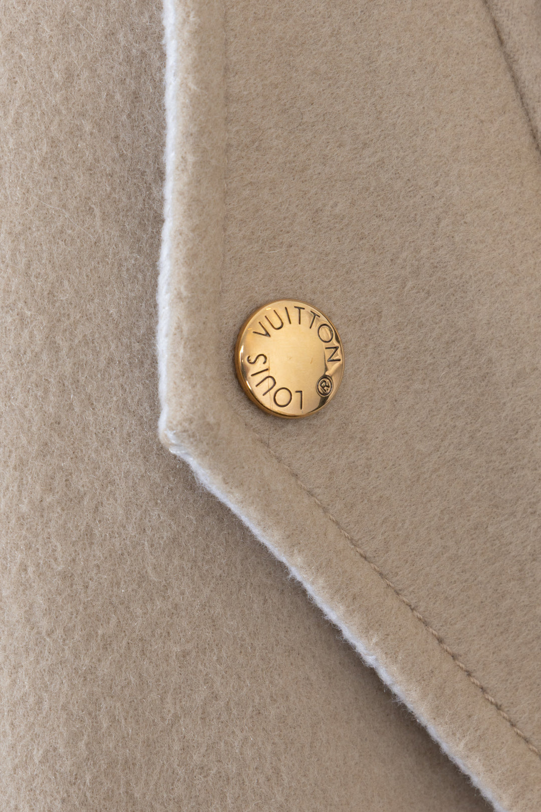 Manteau à capuche réversible MNG LOUIS VUITTON en laine blanc cassé