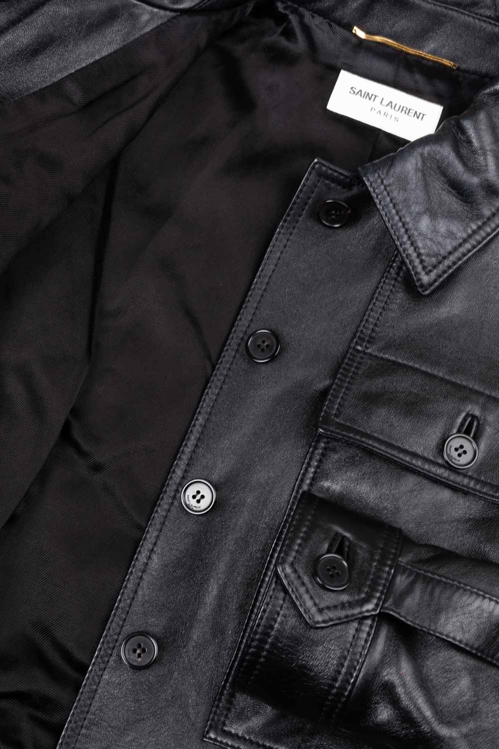 SAINT LAURENT Leather Jacket Black
