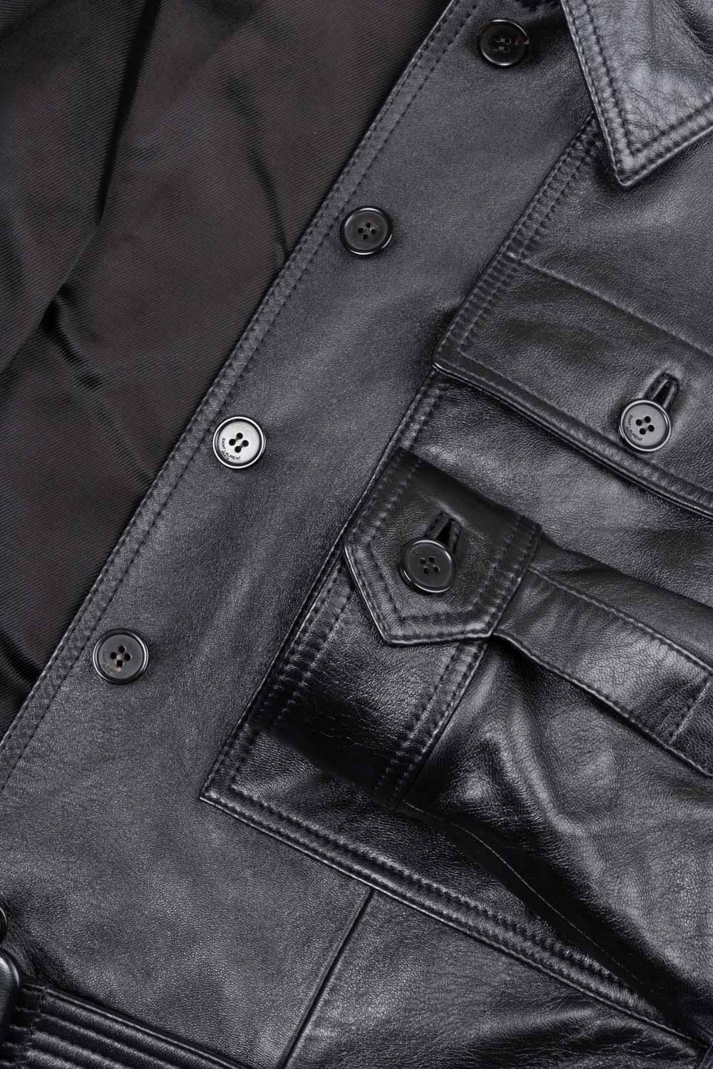 SAINT LAURENT Leather Jacket Black