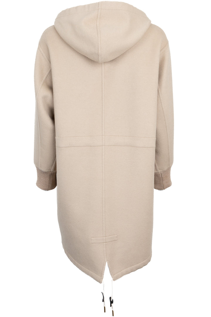 Manteau à capuche réversible MNG LOUIS VUITTON en laine blanc cassé