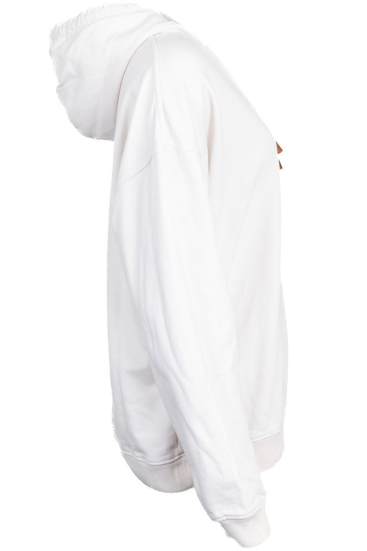 Sweat à capuche LOEWE avec patch Anagram en coton crème