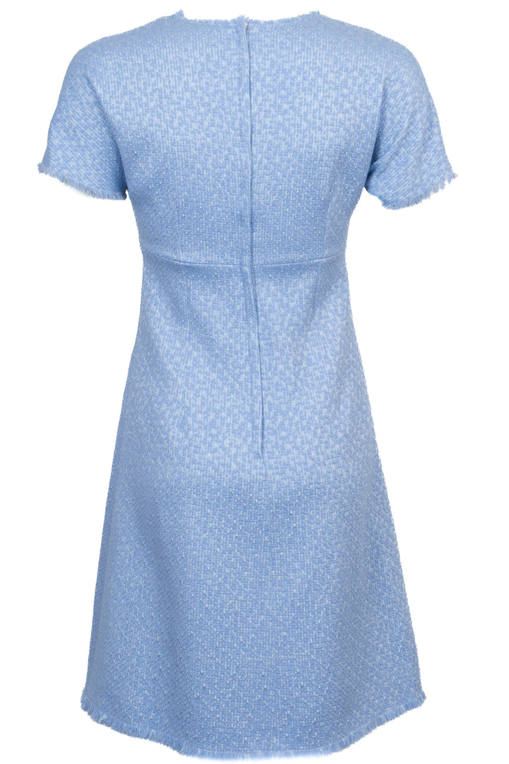 DOLCE & GABBANA Shortsleeve Dress Raschel Tweed Blue