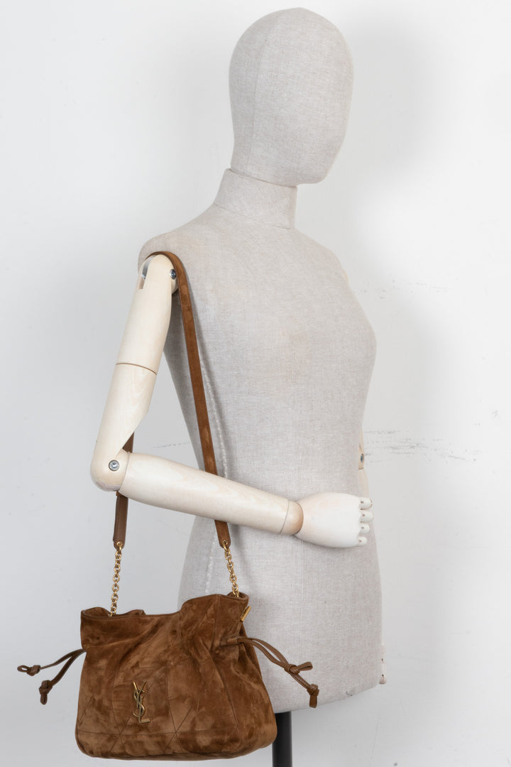 SAINT LAURENT Sac bandoulière Jamie en daim Cognac