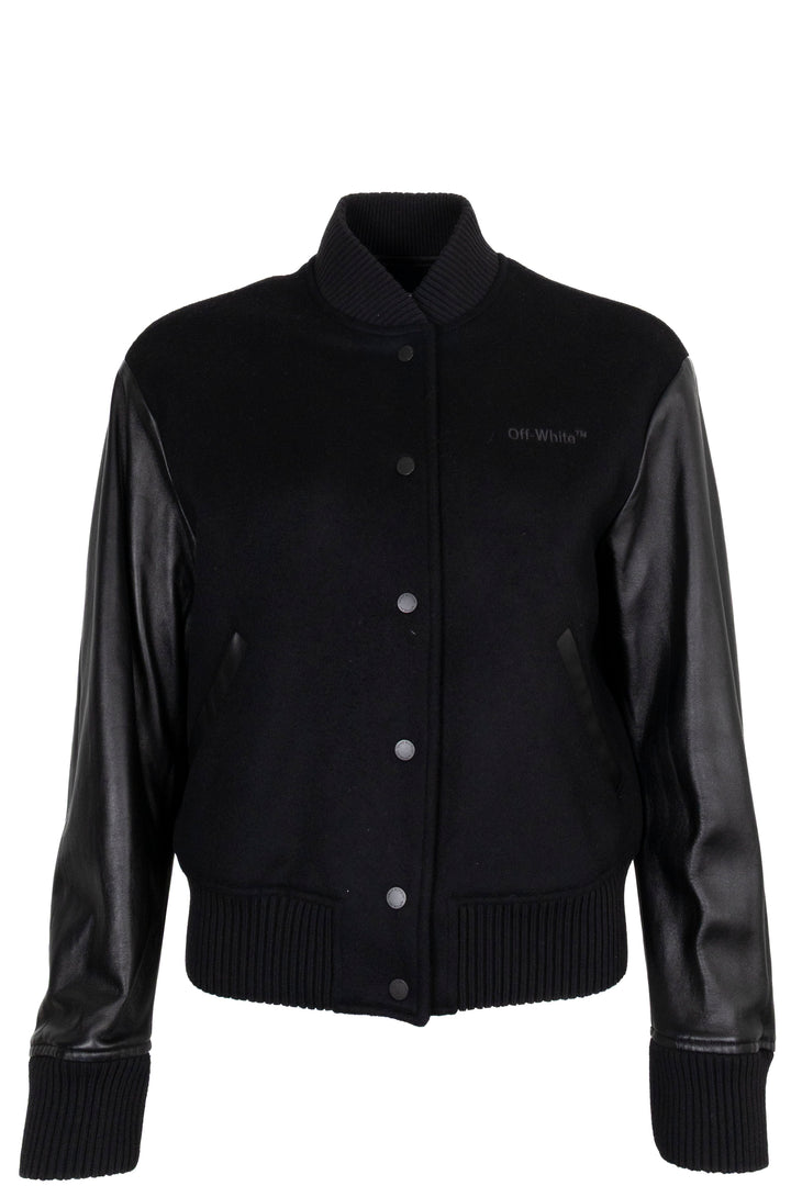 OFF-WHITE Permanent Bomber Jacket Wool Black