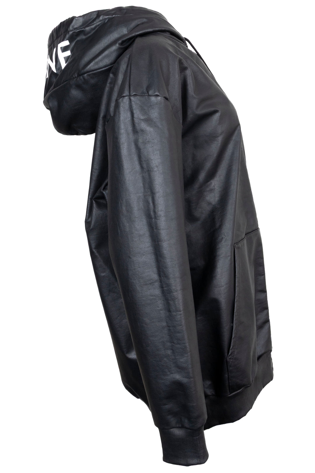 CELINE Logo Hooded Zip Coated Jacket Black