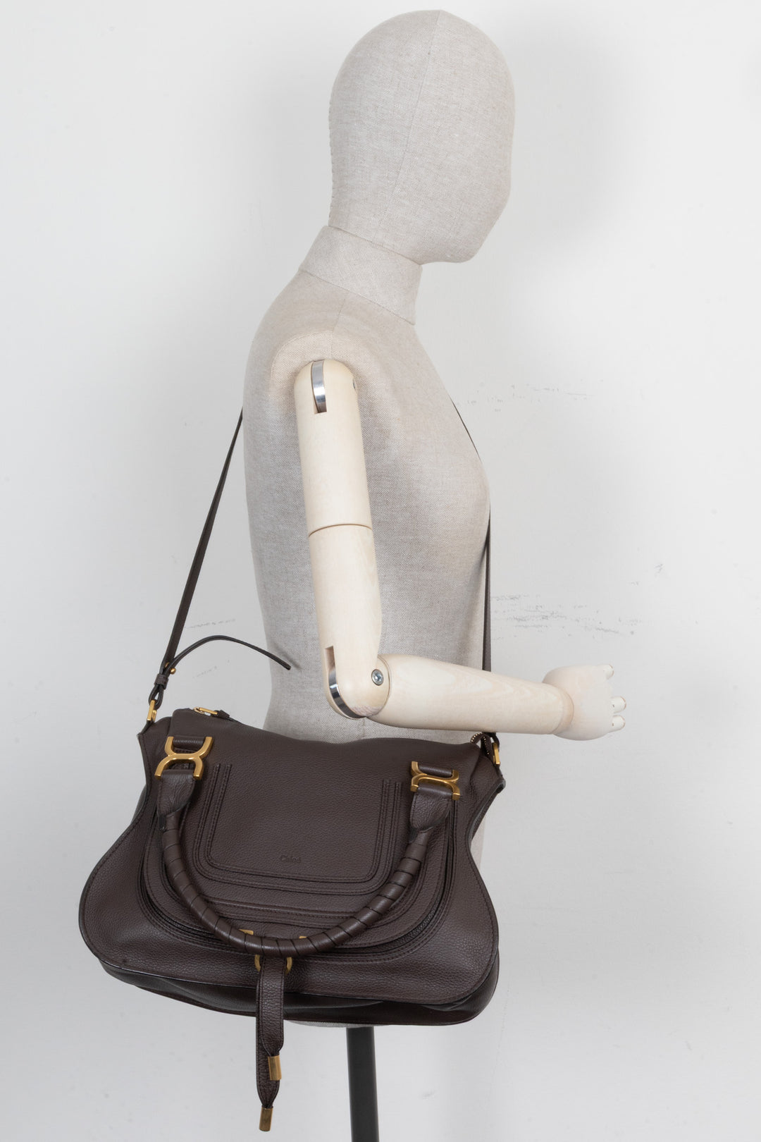 CHLOÉ Marcie Bag Medium Leather Brown