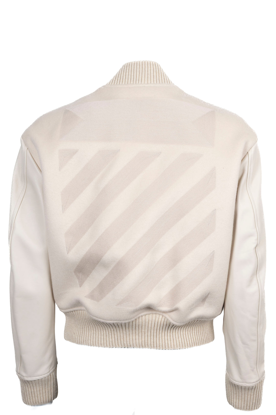 Blouson bomber permanent OFF-WHITE en laine ivoire