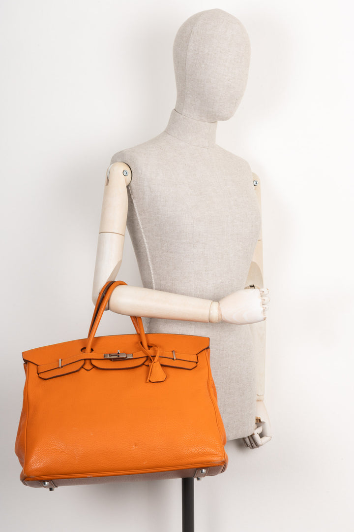 HERMÈS Birkin 40 Clemence Orange