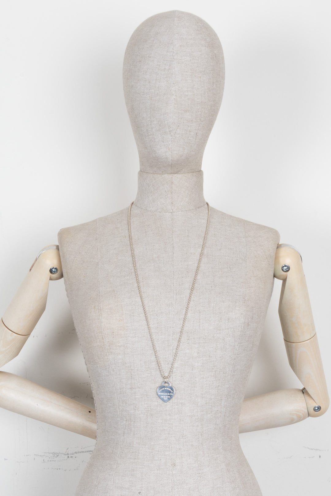 TIFFANY & CO. RTT Big Heart Long Necklace 925 Silver