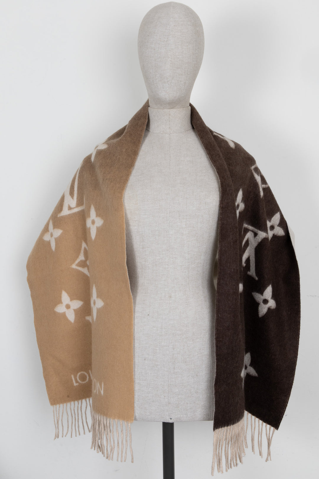 Écharpe Reykjavik Gradient en cachemire beige LOUIS VUITTON