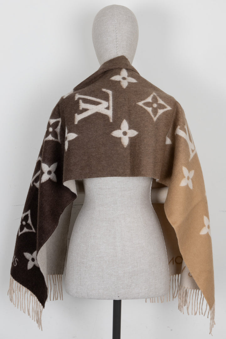 Écharpe Reykjavik Gradient en cachemire beige LOUIS VUITTON