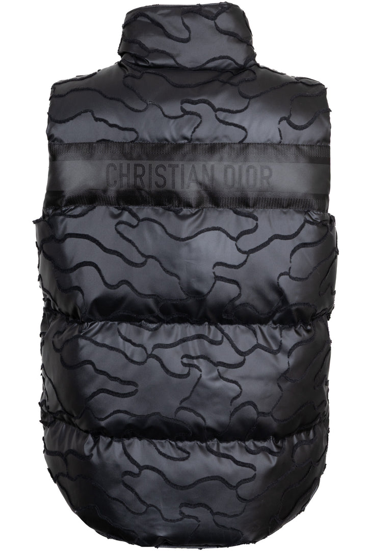 Gilet en duvet matelassé motif camouflage CHRISTIAN DIOR noir