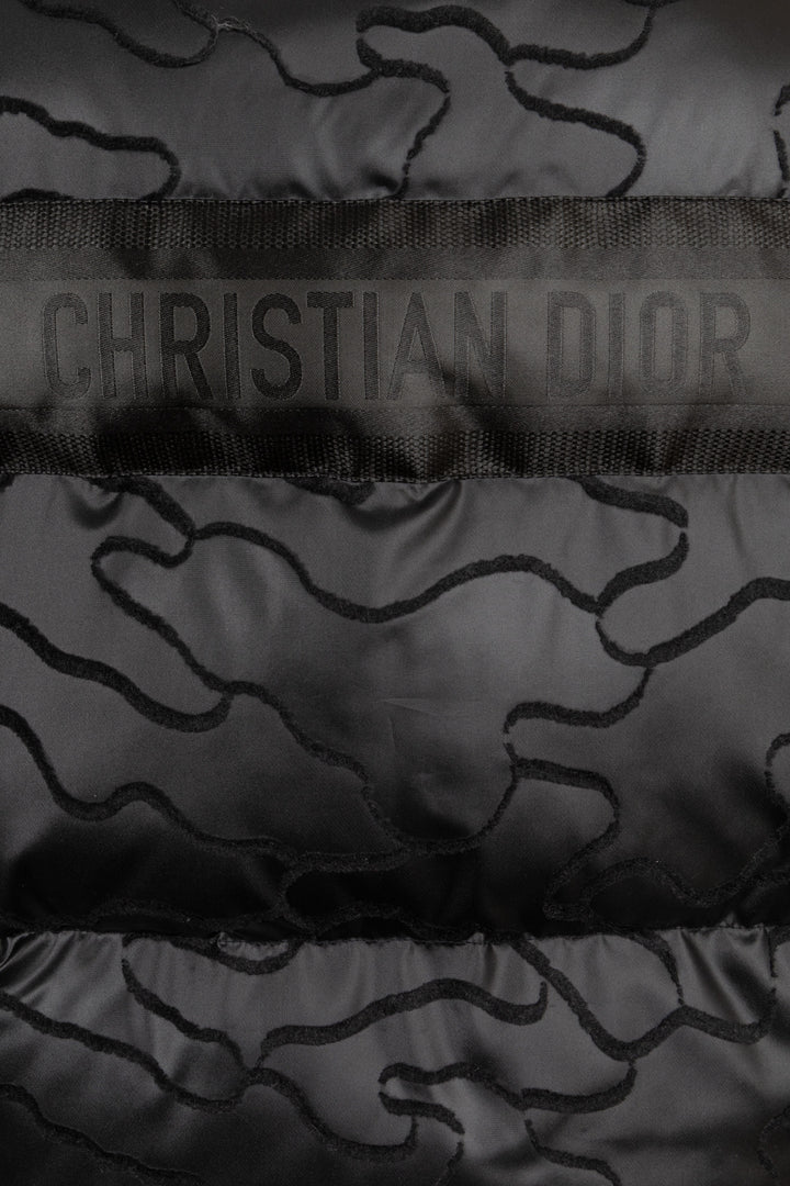 Gilet en duvet matelassé motif camouflage CHRISTIAN DIOR noir