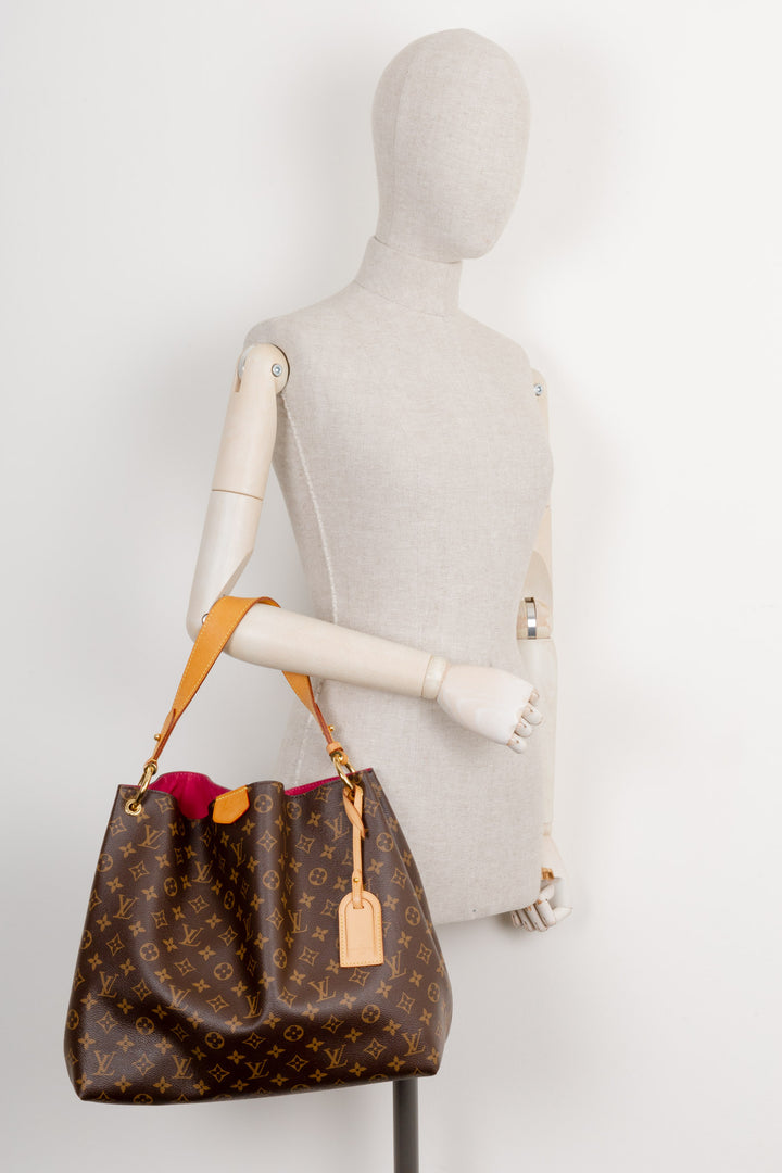 LOUIS VUITTON Graceful MM Shoulder Bag Mng Canvas