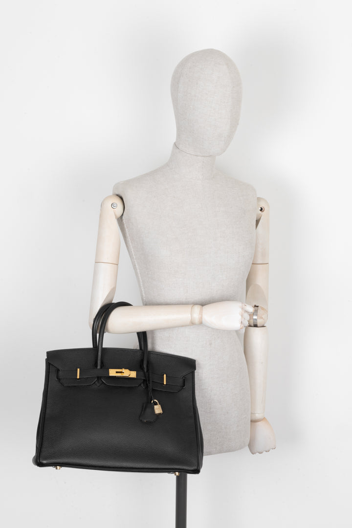 HERMÈS Birkin 35 Clemence Black Gold