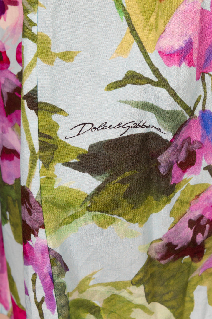 DOLCE&GABBANA Bellflowers Mini Dress Blue