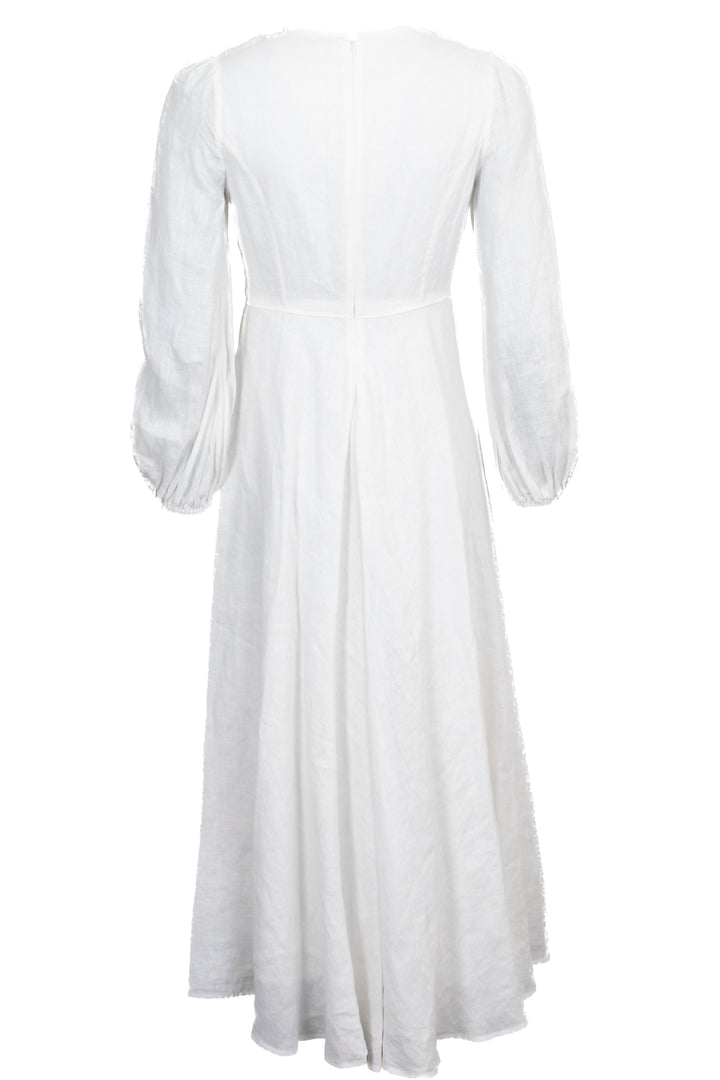 ZIMMERMANN V Neck Maxi Dress Linen White