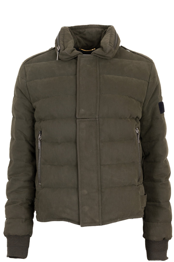 SAINT LAURENT 2017 Quilted Jacket Cotton Khaki