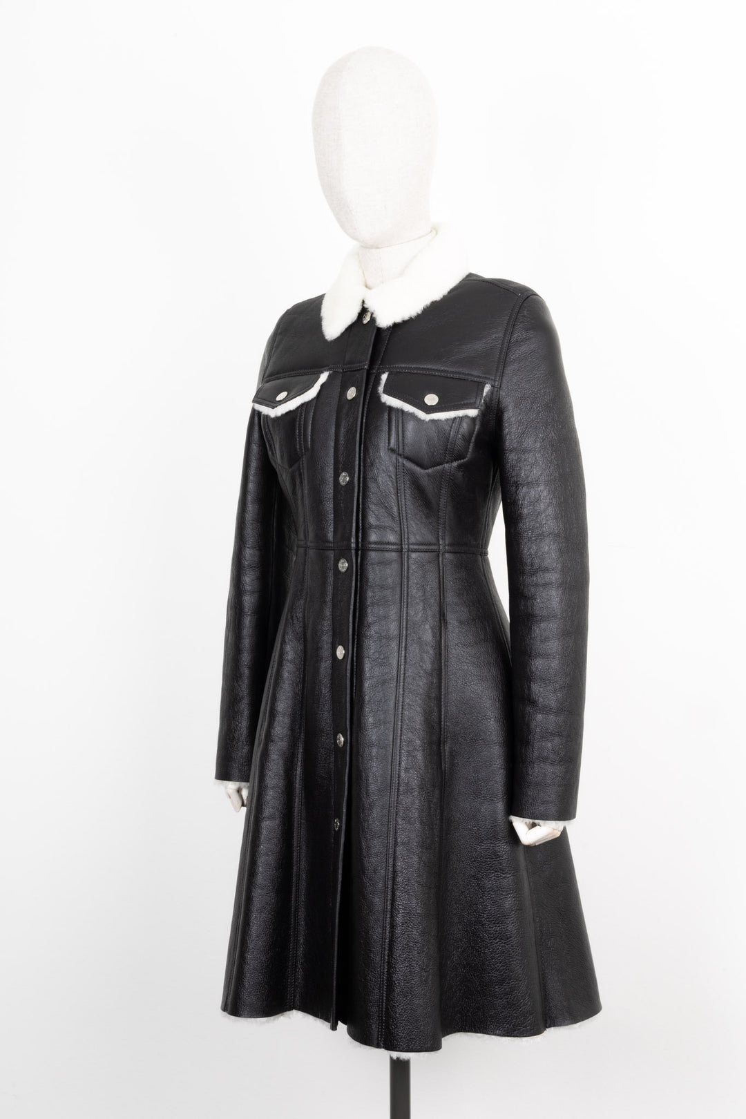 ACNE STUDIOS Luana Shearling Coat Black